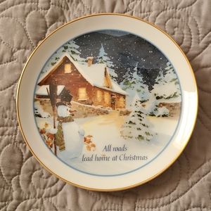 Vintage American Greetings Decorative Christmas 1986 Porcelain Plate 6 1/2"